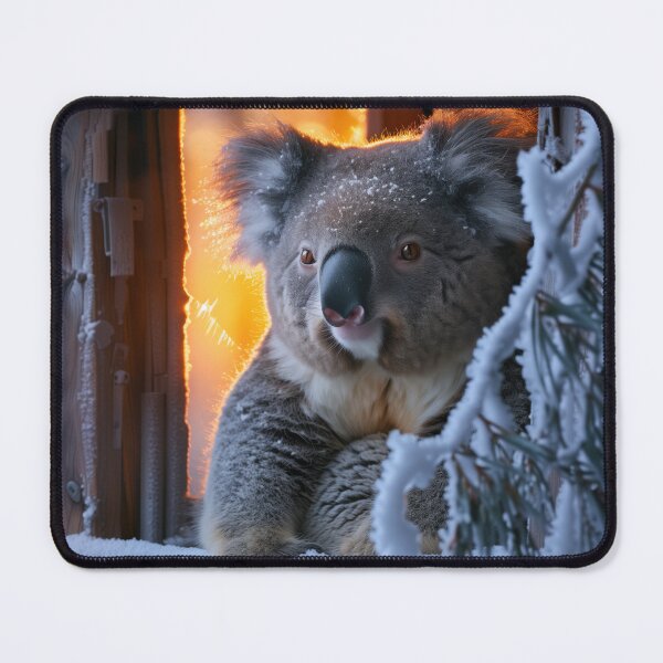 Item preview, Winter Koala at the Window – Soft Snow Glow designed and sold by Erika Kaisersot.