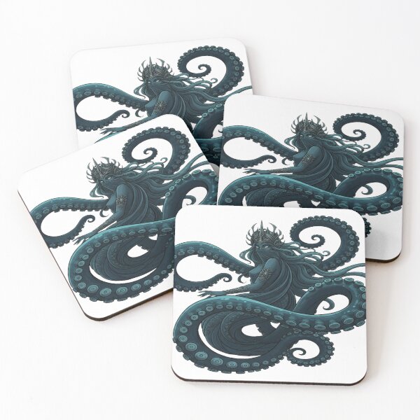 Item preview, Siren's Embrace | Abyssal Mermaid and Kraken Tentacles | Dark Fantasy Art designed and sold by Thaliandra.