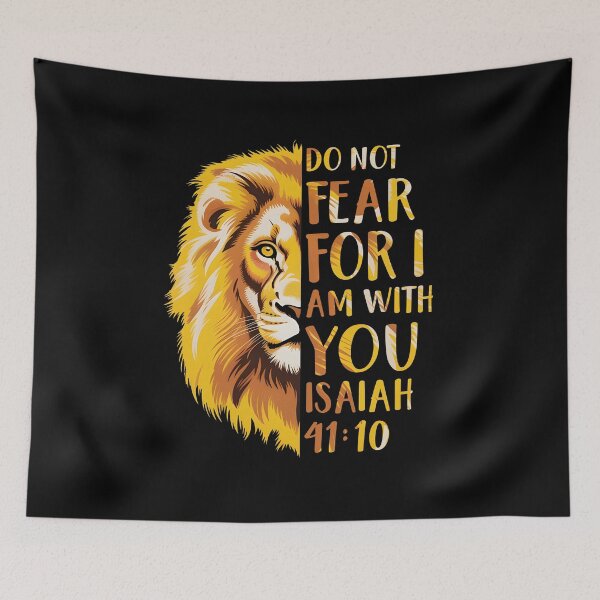 Item preview, Do Not Fear For I Am With You Bible Verse Christian Lion designed and sold by KarimSoCute.