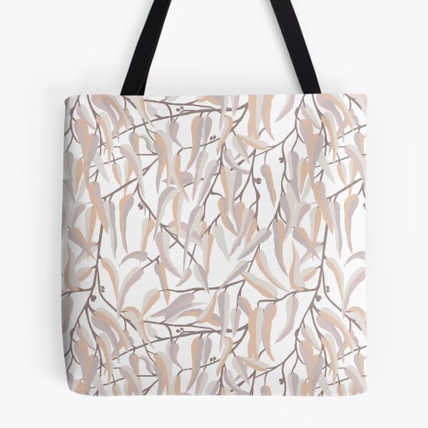 Item preview, Gumleaves - Painted Leaves - neutral white designed and sold by Stephanie Fiona Design.