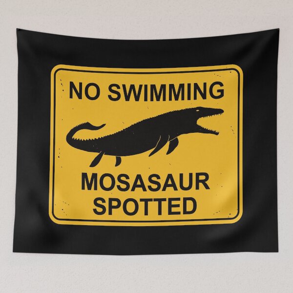 Item preview, Mosasaur - No Swimming! designed and sold by IncognitoMode.