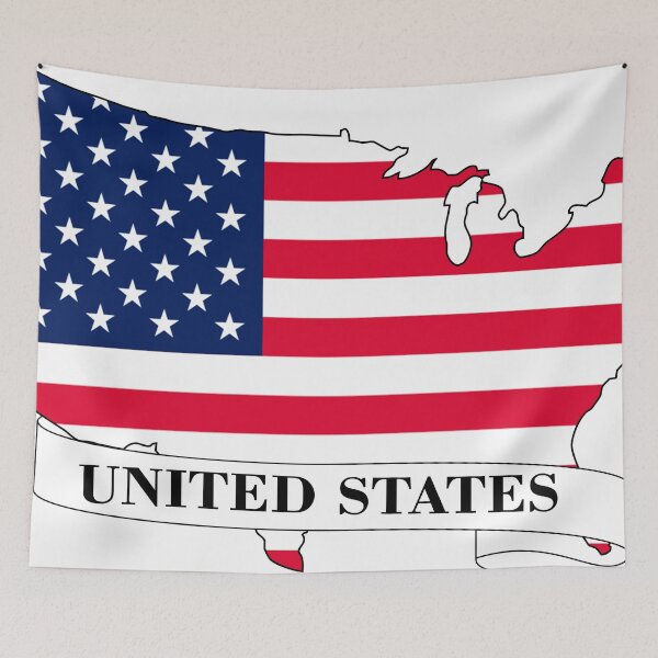 Item preview,  Map of the US flag designed and sold by visual adventures.