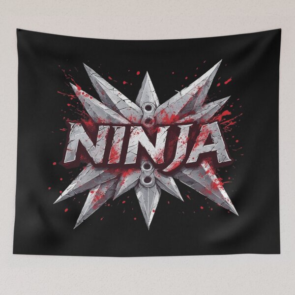 Item preview, Crimson Shuriken Metal Text designed and sold by SweetRossel.