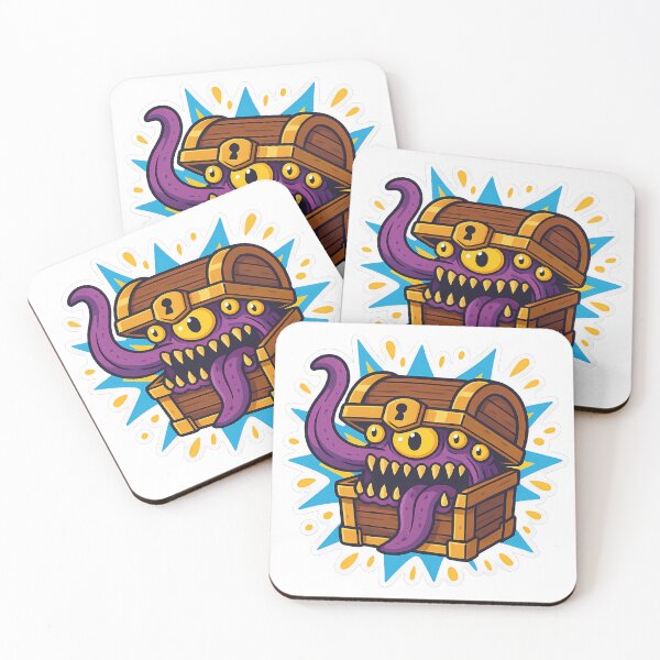 Item preview, Mimic Monster – Cartoon Treasure Chest Creature Illustration designed and sold by Dog Vibes.
