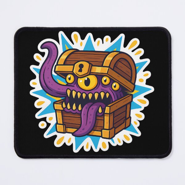 Item preview, Mimic Monster – Cartoon Treasure Chest Creature Illustration designed and sold by Dog Vibes.