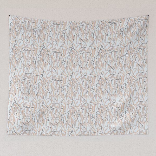 Item preview, Gumleaves - Painted Leaves - neutral blue designed and sold by Stephanie Fiona Design.
