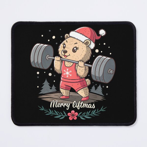 Item preview, Christmas Bear – Merry Liftmas Weightlifting Design designed and sold by PLisasPets.