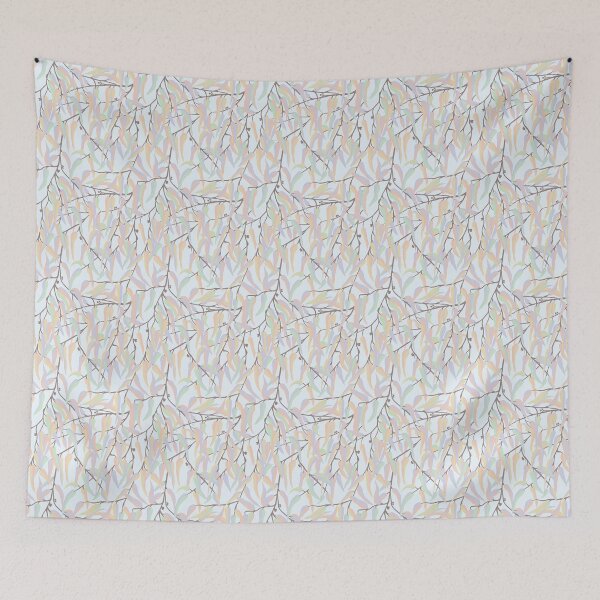 Item preview, Gumleaves - Painted Leaves - rainbow blue designed and sold by Stephanie Fiona Design.