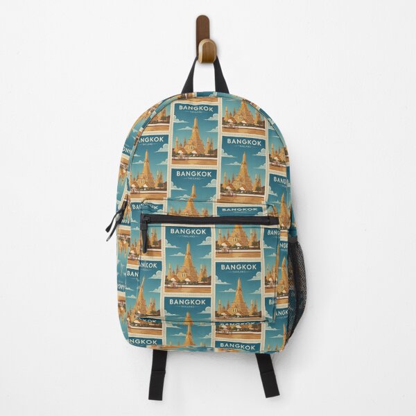 Item preview, Bangkok Vintage Travel Art - Wat Arun - Thailand designed and sold by Wanderprintt.