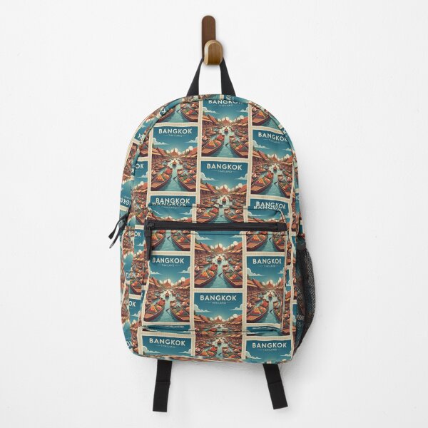 Item preview, Bangkok Vintage Travel Art - Floating Market - Thailand designed and sold by Wanderprintt.