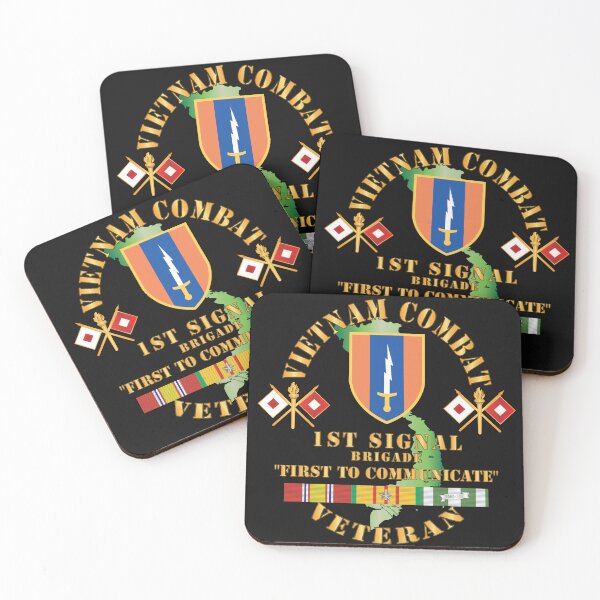 Item preview, Army - Vietnam Combat Vet w 1st Signal Brigade X 300 designed and sold by Military Insignia Products.