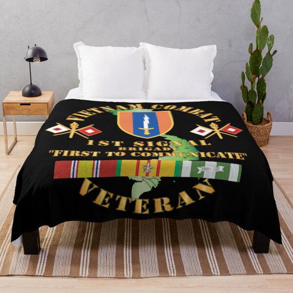 Item preview, Army - Vietnam Combat Vet w 1st Signal Brigade X 300 designed and sold by Military Insignia Products.