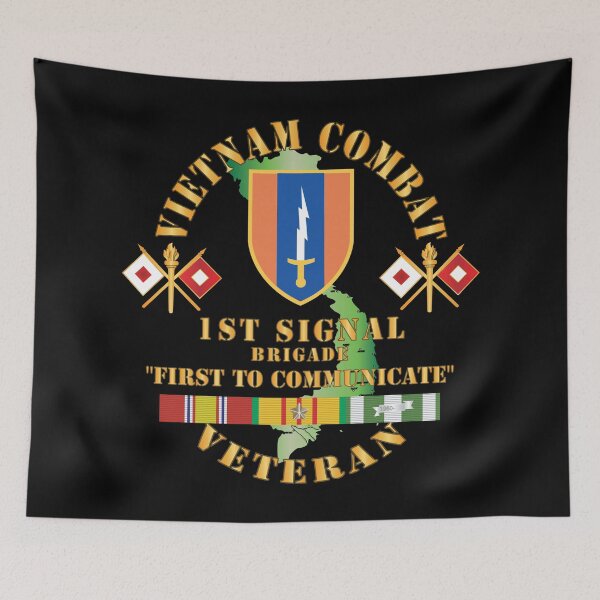 Item preview, Army - Vietnam Combat Vet w 1st Signal Brigade X 300 designed and sold by Military Insignia Products.