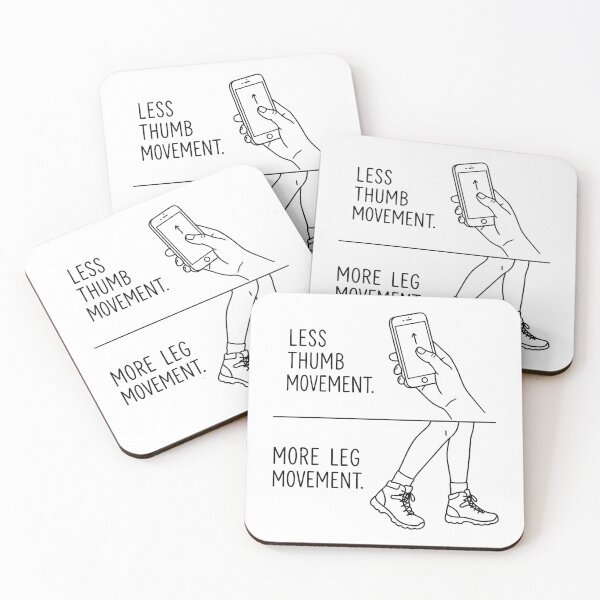 Item preview, Less Thumb More Leg Movement - Active Lifestyle Quote designed and sold by BloomKind.