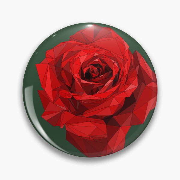 Item preview, Geometric Red Rose Low Poly Design - Modern Triangle Flower Art designed and sold by denip.