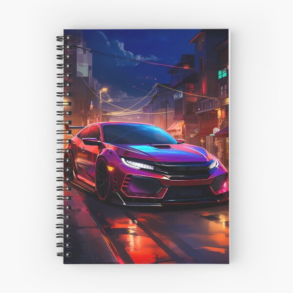 Item preview, Neon Turbo Hatch Racing Under City Night Lights designed and sold by RevUpDesign.