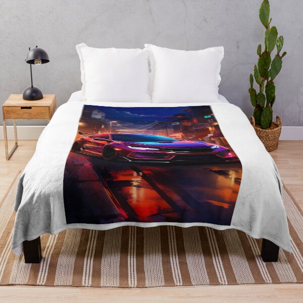 Item preview, Neon Turbo Hatch Racing Under City Night Lights designed and sold by RevUpDesign.