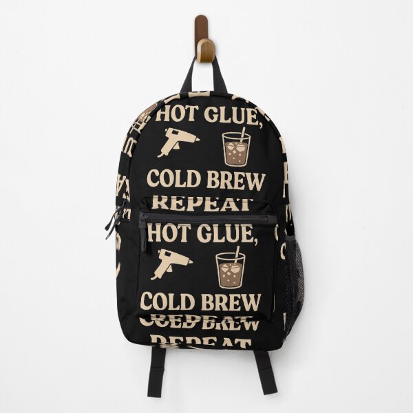 Item preview, Hot Glue Cold Brew Repeat – Funny Craft & Coffee Lover Sticker designed and sold by astersgraphics.