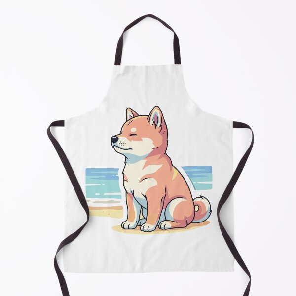 Item preview, Ocean Daze, Adorable Pastel Shiba Inu on the Beach designed and sold by Cute-Ur-Day.