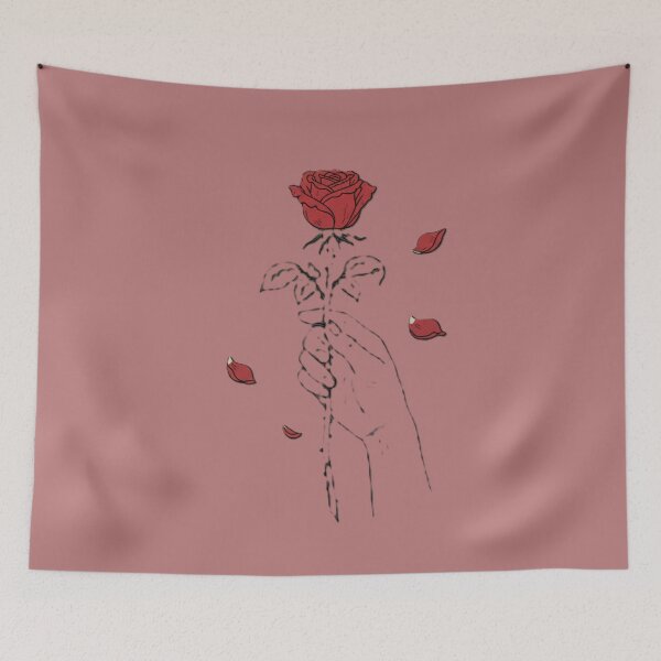Item preview, Fading Rose: Delicate Hand Line Art - Ephemeral Beauty designed and sold by Choploop.