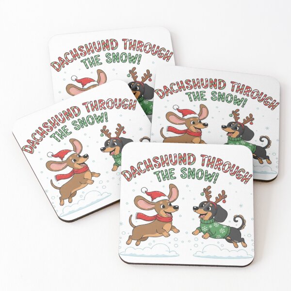 Item preview, Dachshund Through The Snow designed and sold by The Velvet Potato.