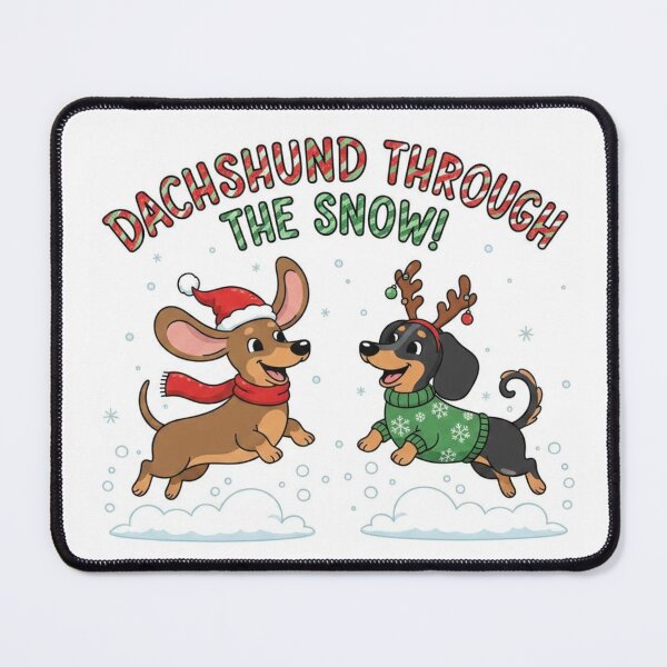 Item preview, Dachshund Through The Snow designed and sold by The Velvet Potato.