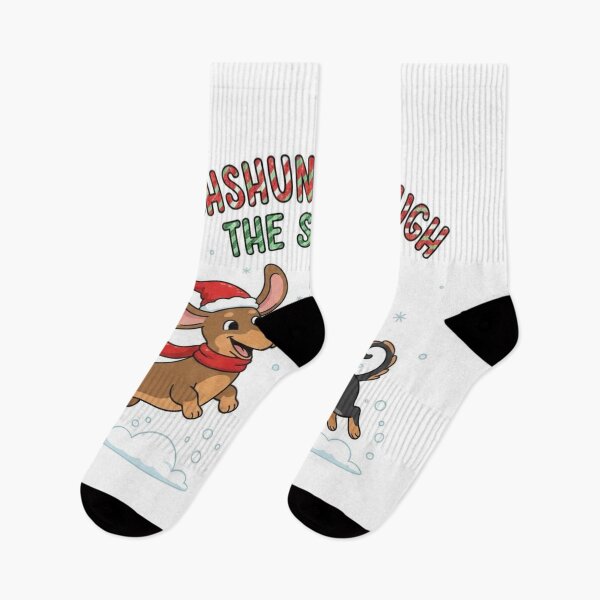 Item preview, Dachshund Through The Snow designed and sold by The Velvet Potato.