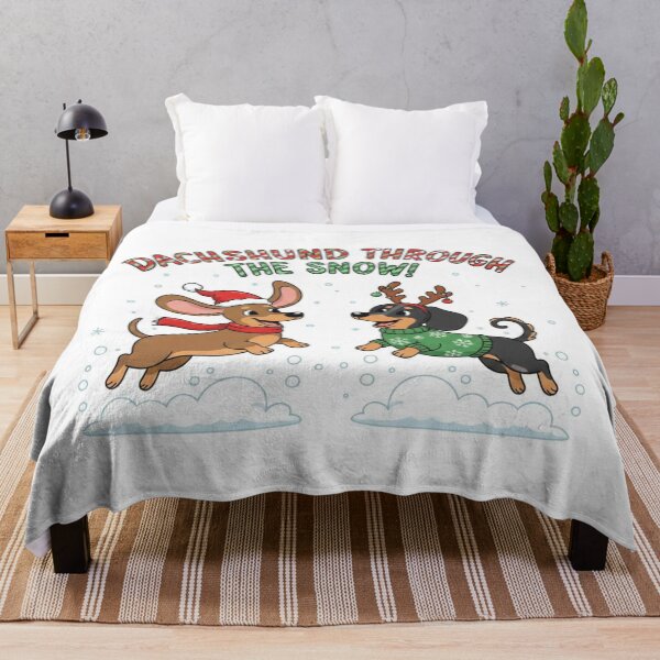 Item preview, Dachshund Through The Snow designed and sold by The Velvet Potato.