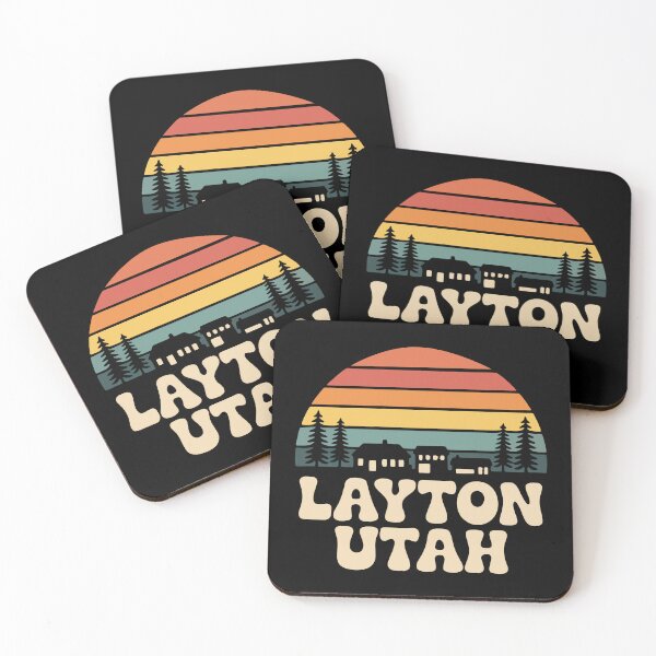 Item preview, Layton Utah Retro Sunset Minimalist Small Town Design designed and sold by Lora Art.