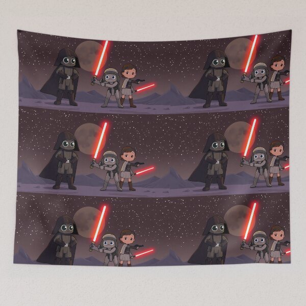 Item preview, 5 Cartoon Art Adventures Star Wars Characters Lightsabers designed and sold by ART ATTACK ZONE.