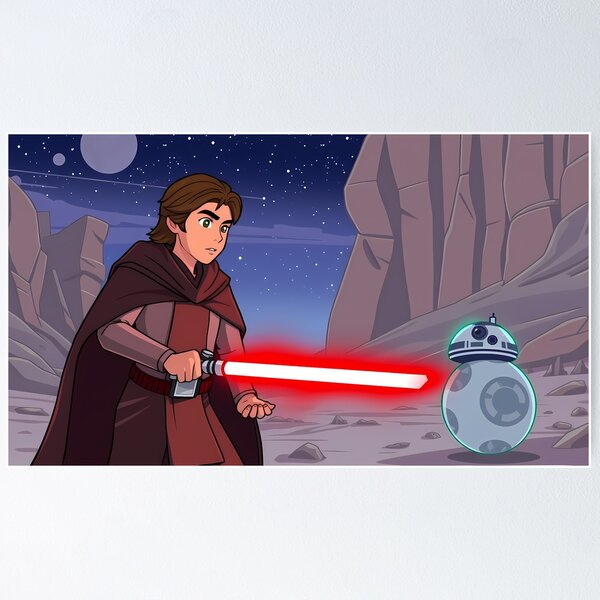 Item preview, 6 Cartoon Art Adventures Star Wars Characters Lightsabers designed and sold by ART ATTACK ZONE.