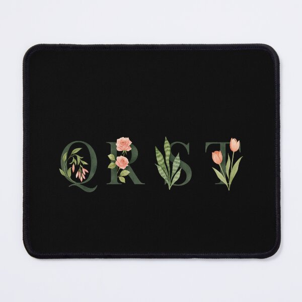 Item preview, QRST Floral Letters – Botanical Alphabet Watercolor Monogram Design designed and sold by astersgraphics.