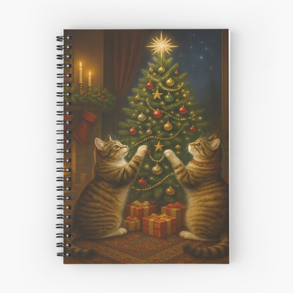 Item preview, Christmas Tree Mischief Cute Cats  designed and sold by DuckyRebels.