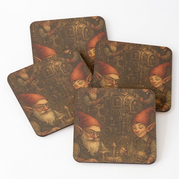 Item preview, Steampunk Gnome Workshop - Vintage Fantasy Artisan Elves designed and sold by Lyvion design.