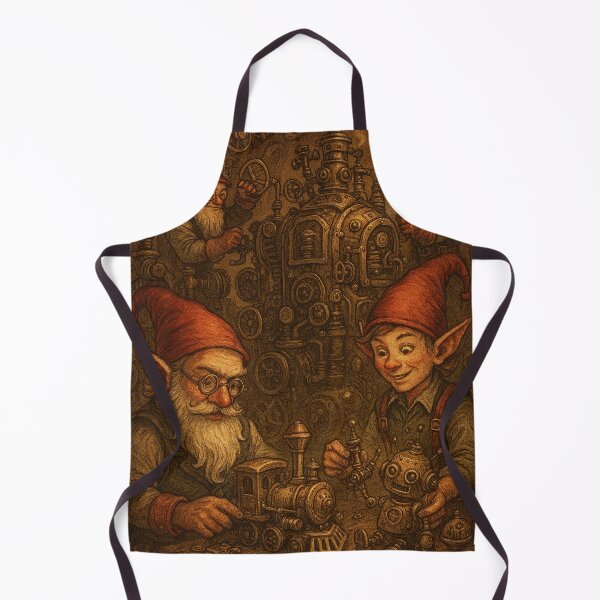 Item preview, Steampunk Gnome Workshop - Vintage Fantasy Artisan Elves designed and sold by Lyvion design.