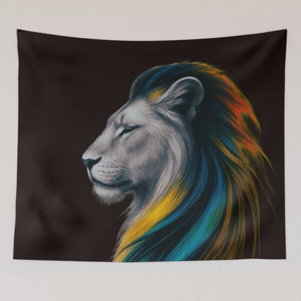 Item preview, Lion of Electric Colors designed and sold by MoreDeo.