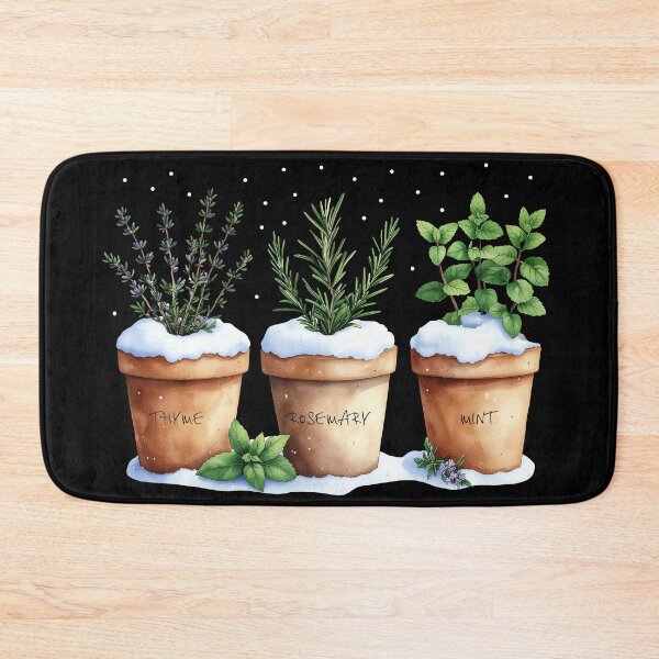Item preview, Winter Herbs in Terracotta Pots designed and sold by Litely.