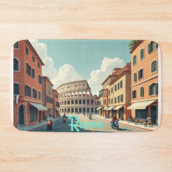 Item preview, Scooters and Sunlight: Roman Streets designed and sold by ForeverPrintsOK.