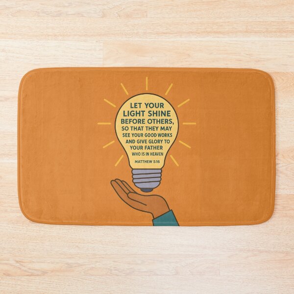 Item preview, Let Your Light Shine Bible Verse Matthew 5:16 Christian Art. designed and sold by loveandlightrb.