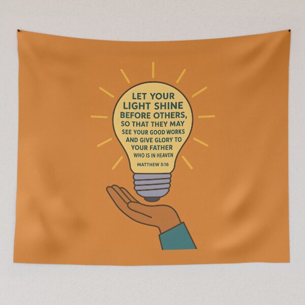 Item preview, Let Your Light Shine Bible Verse Matthew 5:16 Christian Art. designed and sold by loveandlightrb.