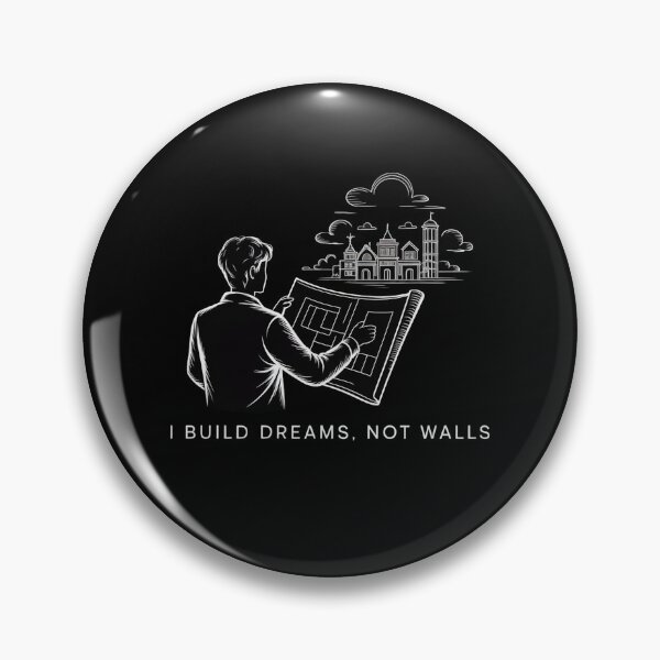 Item preview, I Build Dreams, Not Walls | Architektoniczny Line Art designed and sold by WikaKowalczyk.