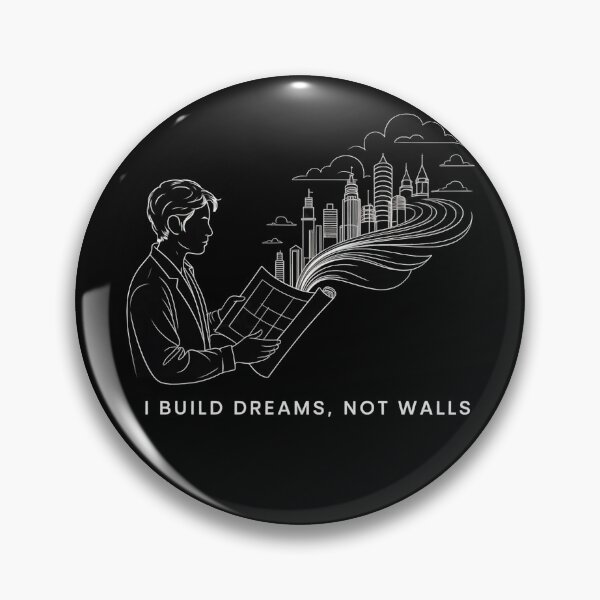 Item preview, I Build Dreams, Not Walls | Architektoniczny Line Art designed and sold by WikaKowalczyk.