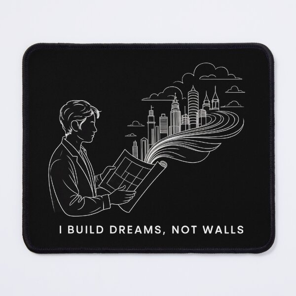 Item preview, I Build Dreams, Not Walls | Architektoniczny Line Art designed and sold by WikaKowalczyk.