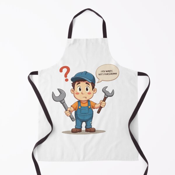 Item preview, I Fix Wires Not Your Drama Mechanic Cartoon Funny T-Shirt designed and sold by Design-Pro-21.