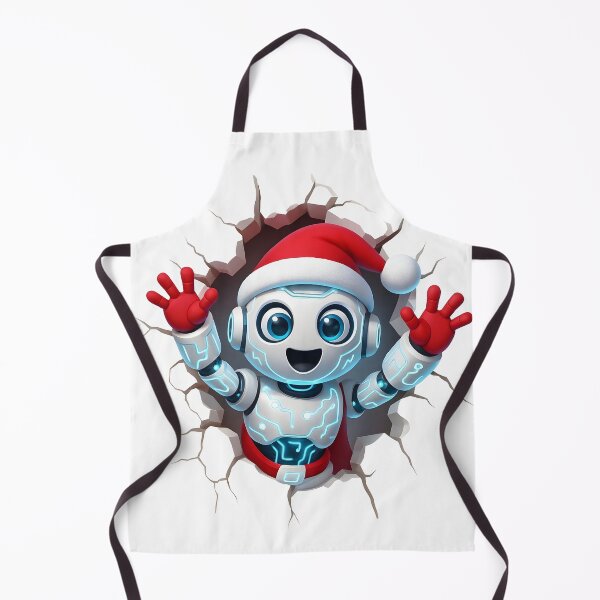 Item preview, Lindo robot de IA cibernética Papá Noel en Navidad designed and sold by DigiHub Linker.