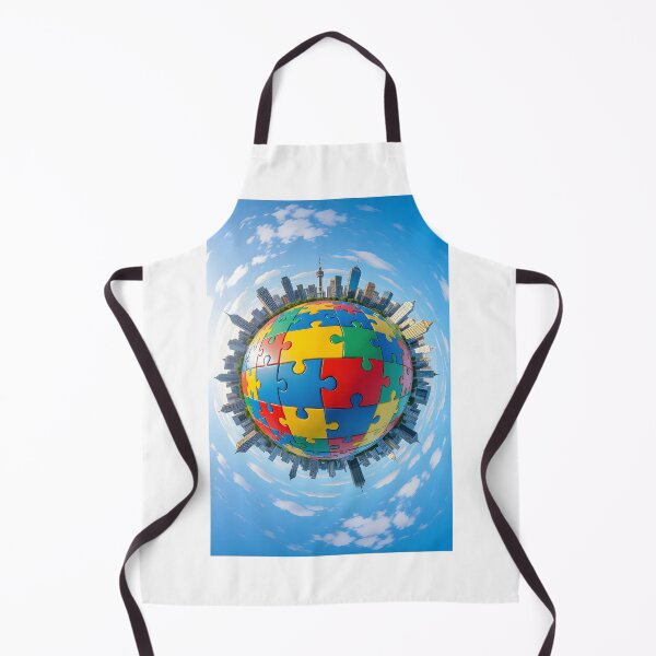 Item preview, Global Puzzle Sphere with City Skyline – Concept of Unity, Diversity and Connection designed and sold by miletes17Studio.