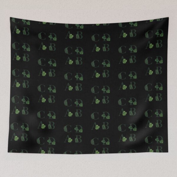 Item preview, A B C D Tropical Letters – Botanical Monogram Alphabet Design designed and sold by astersgraphics.