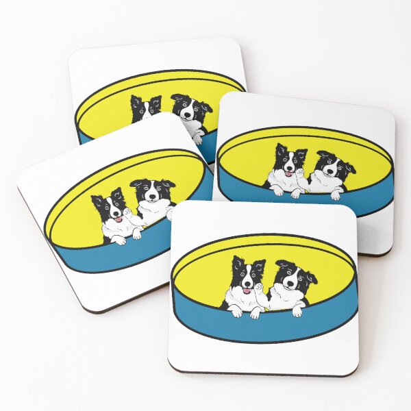 Item preview, Cute Border Collies in Colorful Tub designed and sold by S1990S.