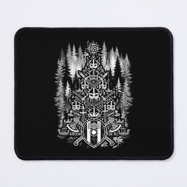 Item preview, Viking Christmas Tree Norse Mythology Runes Nordic Forest designed and sold by GrandeDuc.