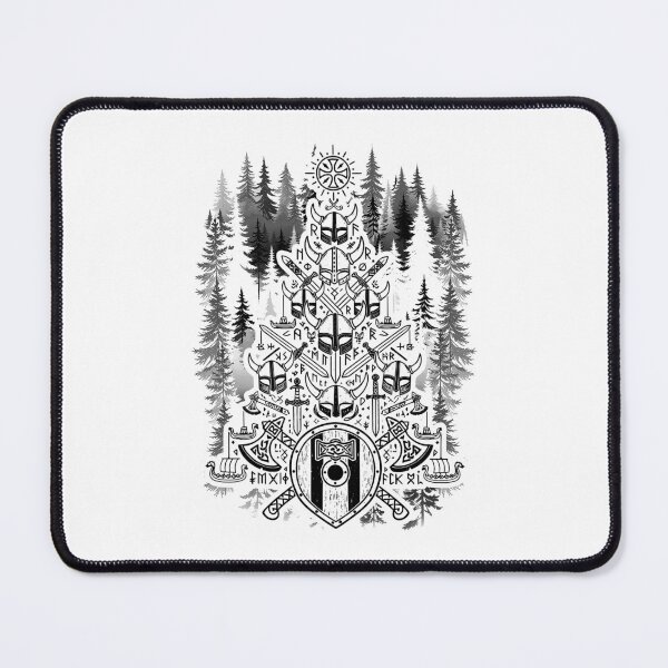 Item preview, Viking Christmas Tree Norse Mythology Runes Nordic Forest designed and sold by GrandeDuc.